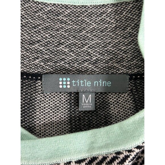 Title Nine Women's Merino Wool Blend Mini Zig Zag Sweater Dress  - Sz M - Picture 5 of 7